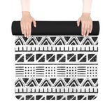 Black and White ModCloth Yoga Mat with Anti-Slip Bottom